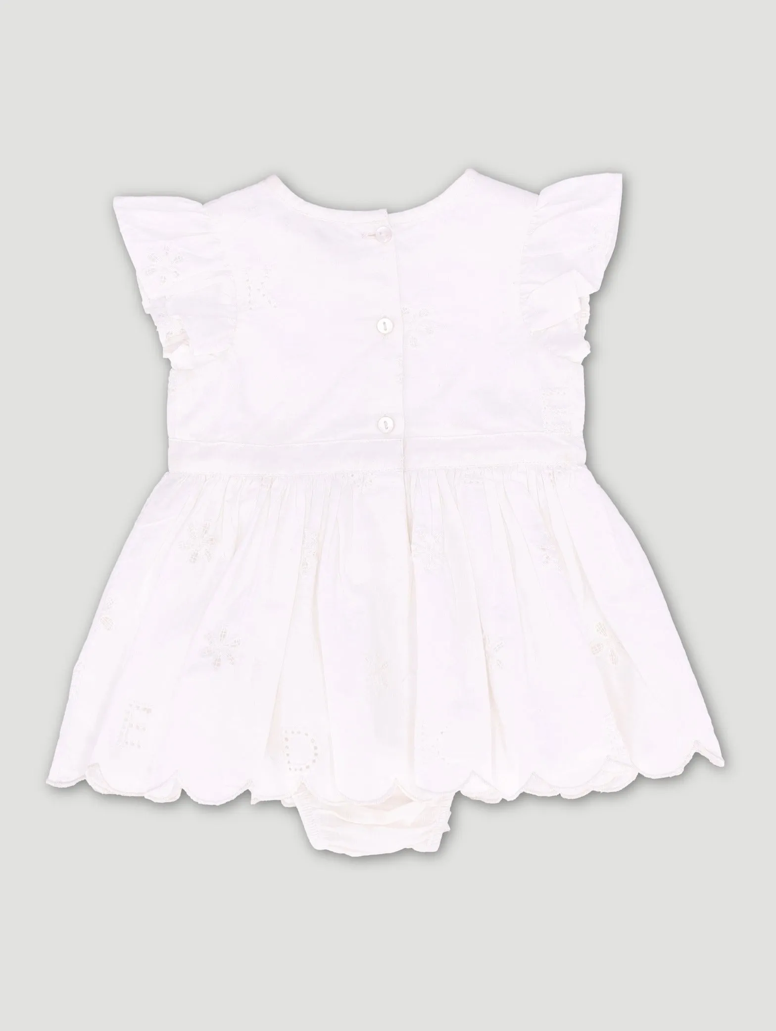 Baby Girls Anglaise Christmas Romper
