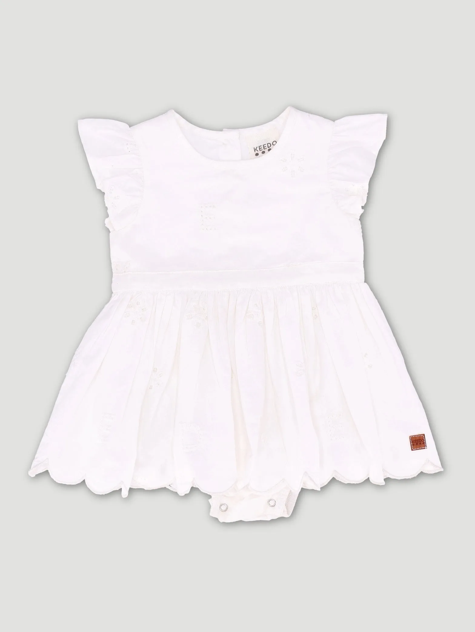 Baby Girls Anglaise Christmas Romper