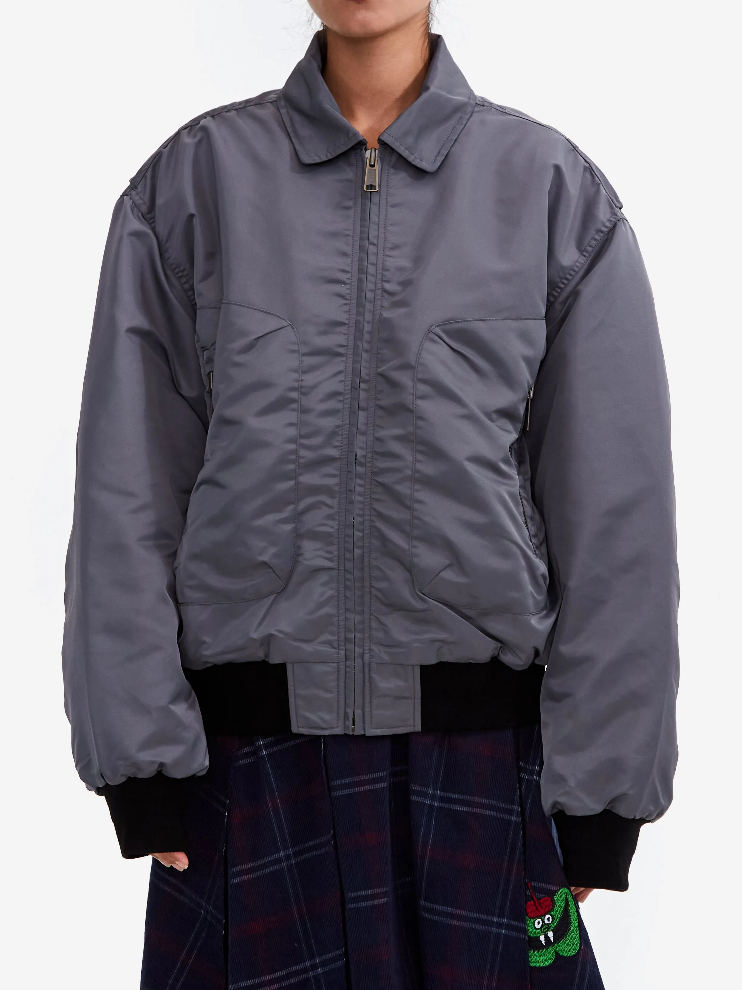 Brain Dead 3D Flight Jacket W - Steel