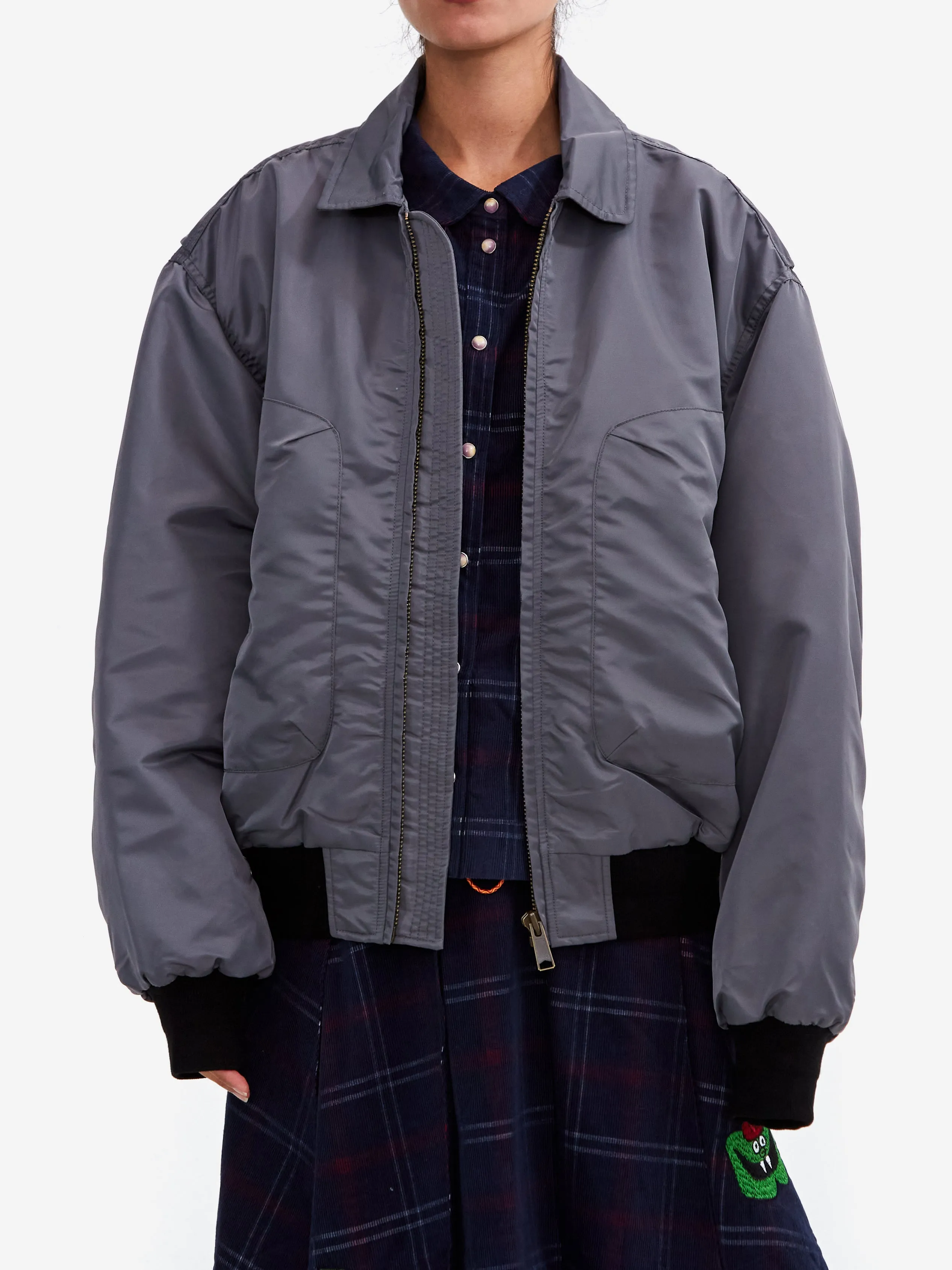 Brain Dead 3D Flight Jacket W - Steel