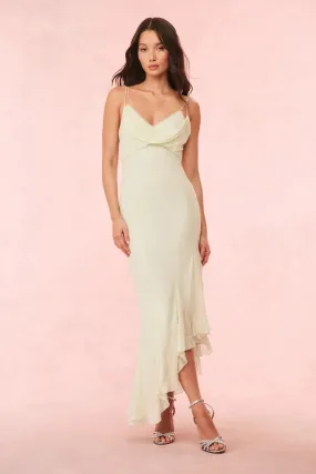 Chesley Chiffon Slip Dress ~ Washed Sage