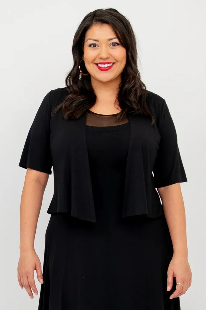 Doda Bamboo Shrug - Black (Blue Sky)