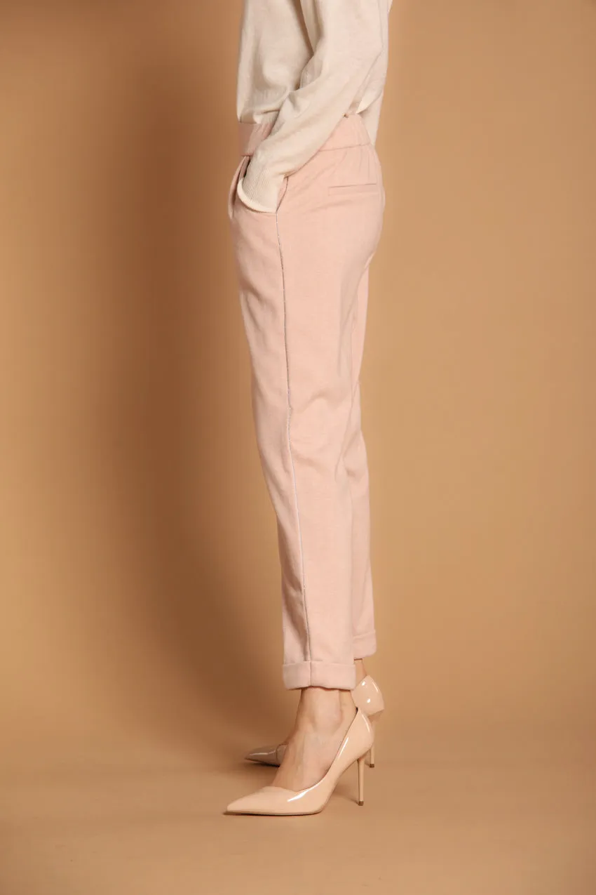Easy Jogger women's chino pants in jersey with resca motif relaxed fit