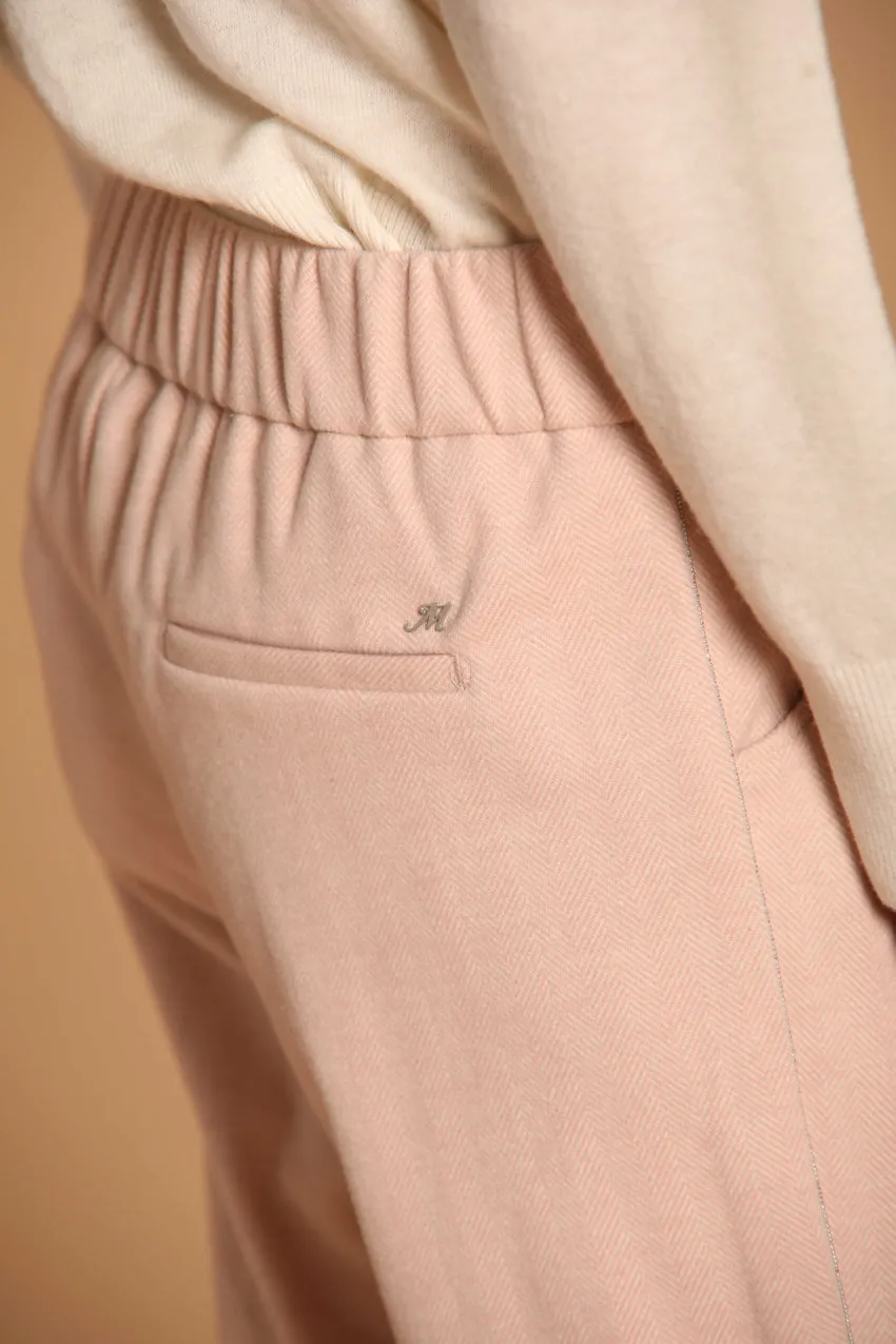 Easy Jogger women's chino pants in jersey with resca motif relaxed fit