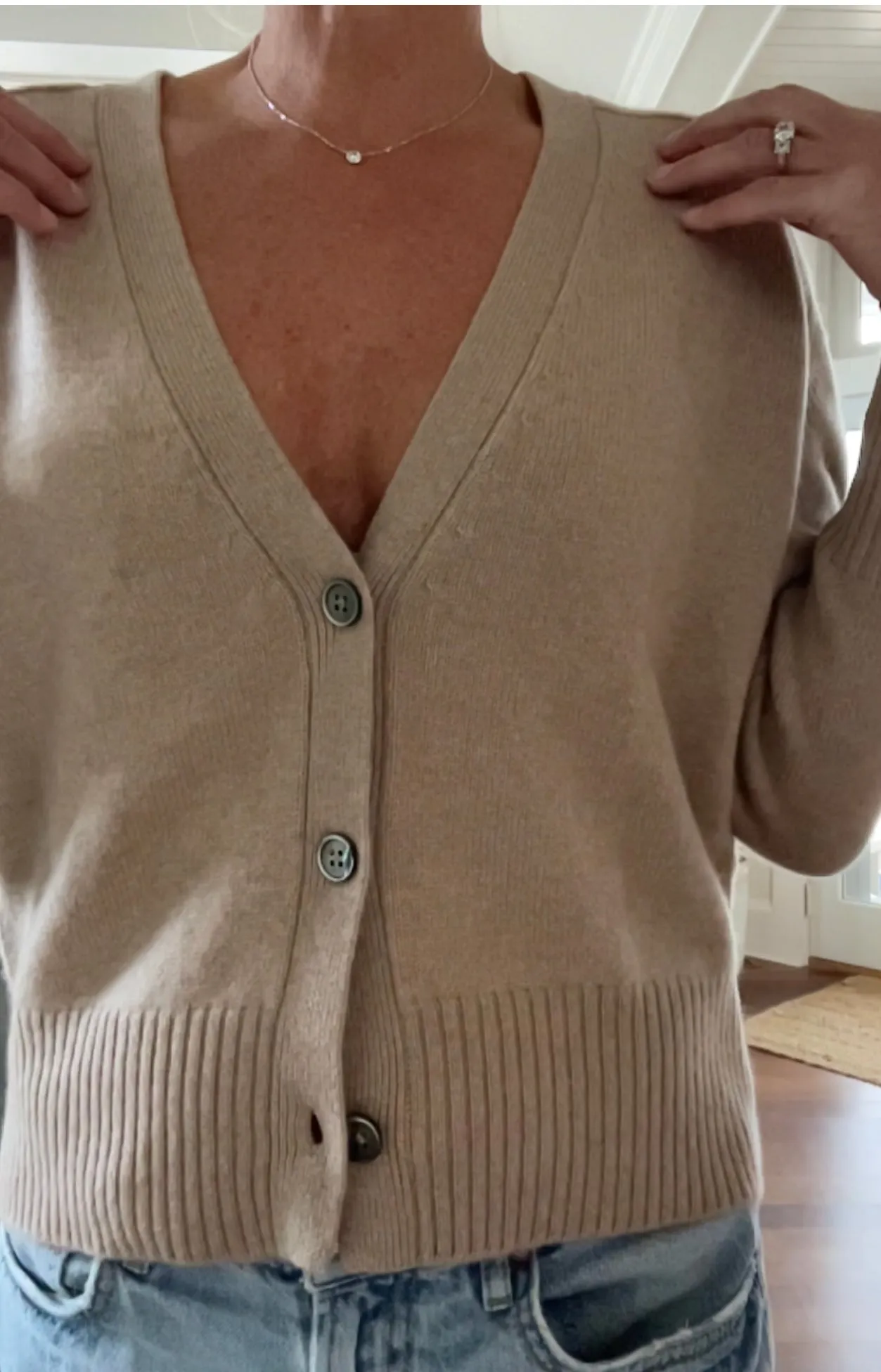 Mistletoe Vee Neck Cardigan